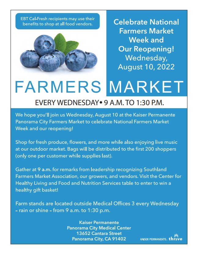 Famers Market Every Wednesday 9:00am to 1:30pm